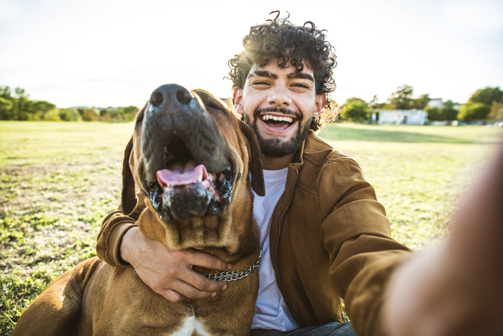 Happy dog selfie